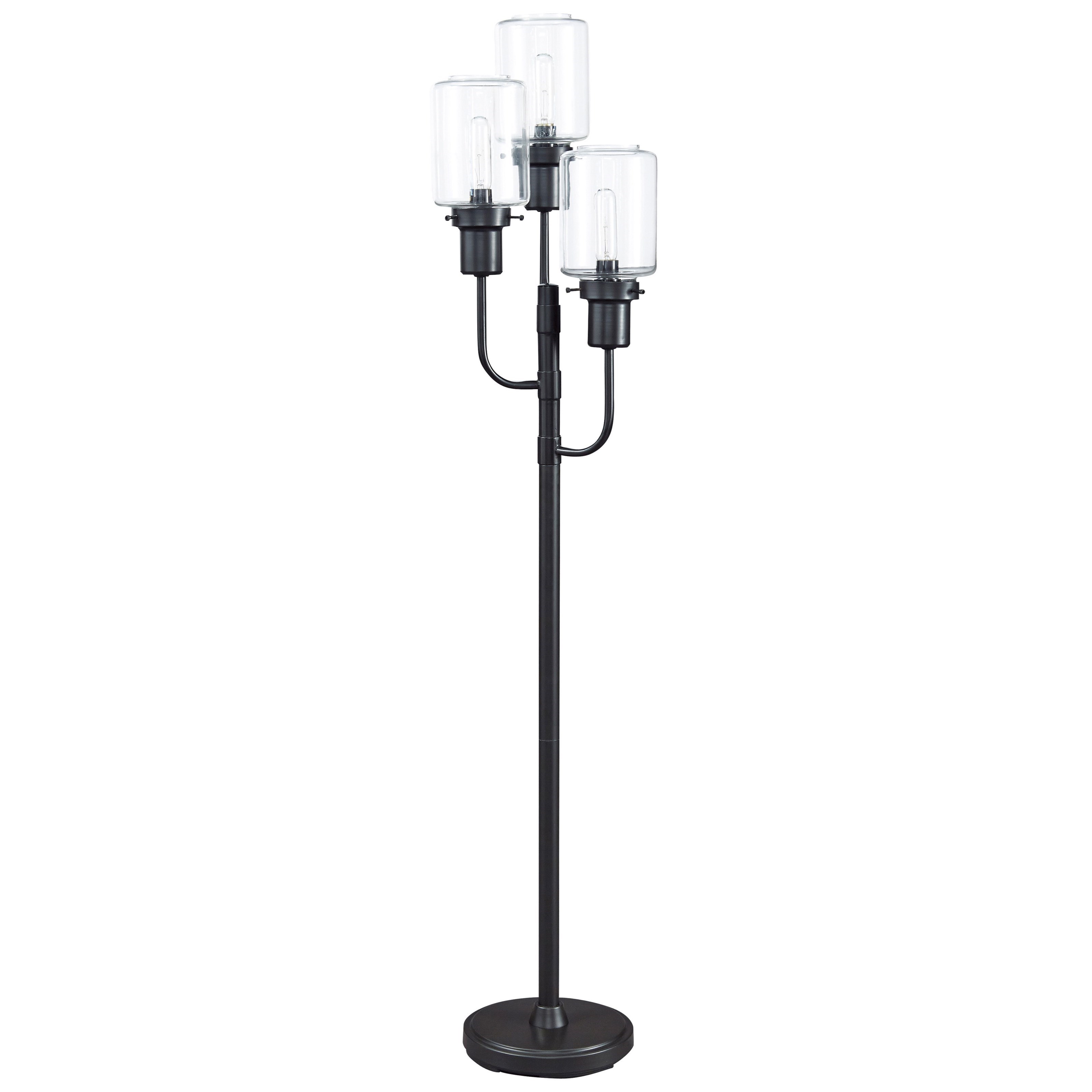 Signature Design by Ashley Lamps Contemporary L725109 Maovesa Bronze Metal Arc Lamp Royal Furniture Lamp Floor Lamps